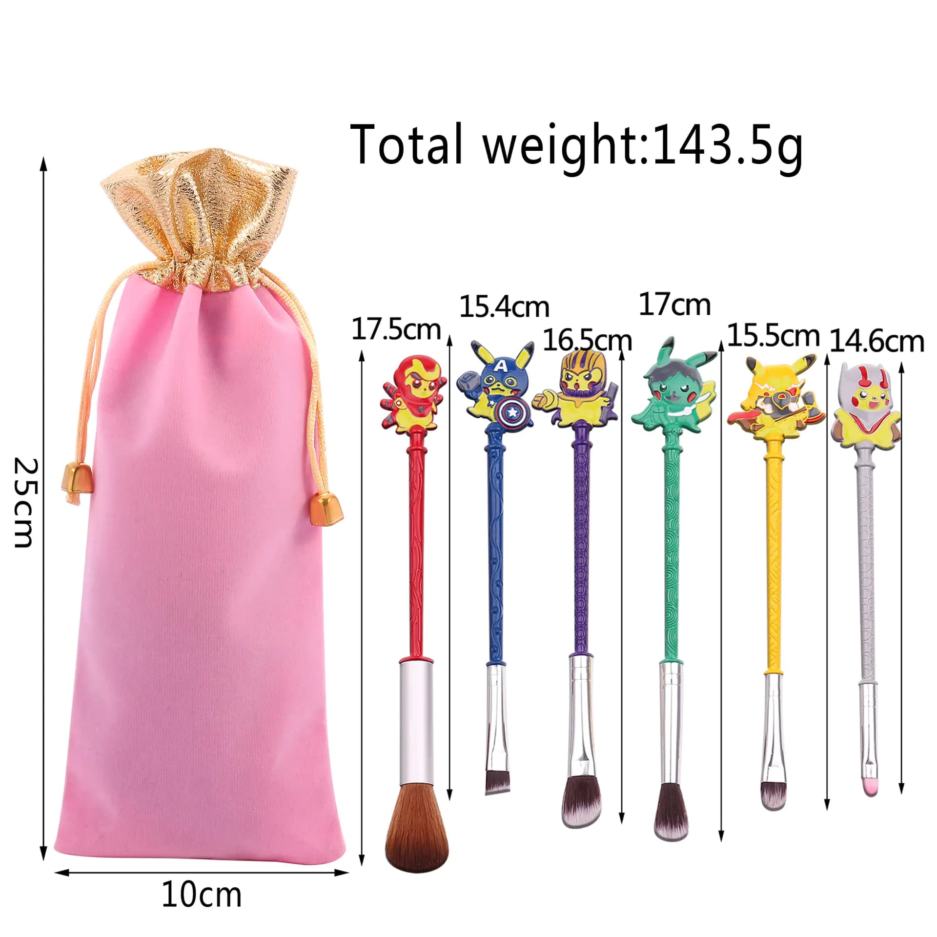 Pikachu Makeup Brushes and Superhero Eyeshadow Brush