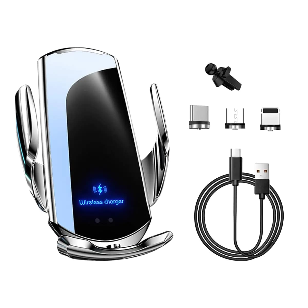 Wireless Car Charger Mount 15W Silver