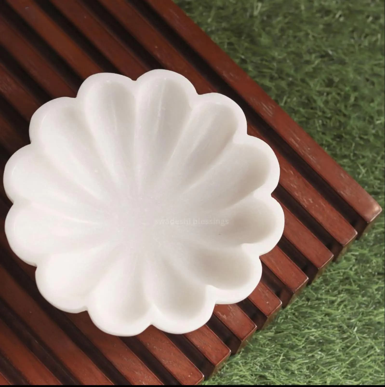Handcrafted White Marble Decorative Bowl