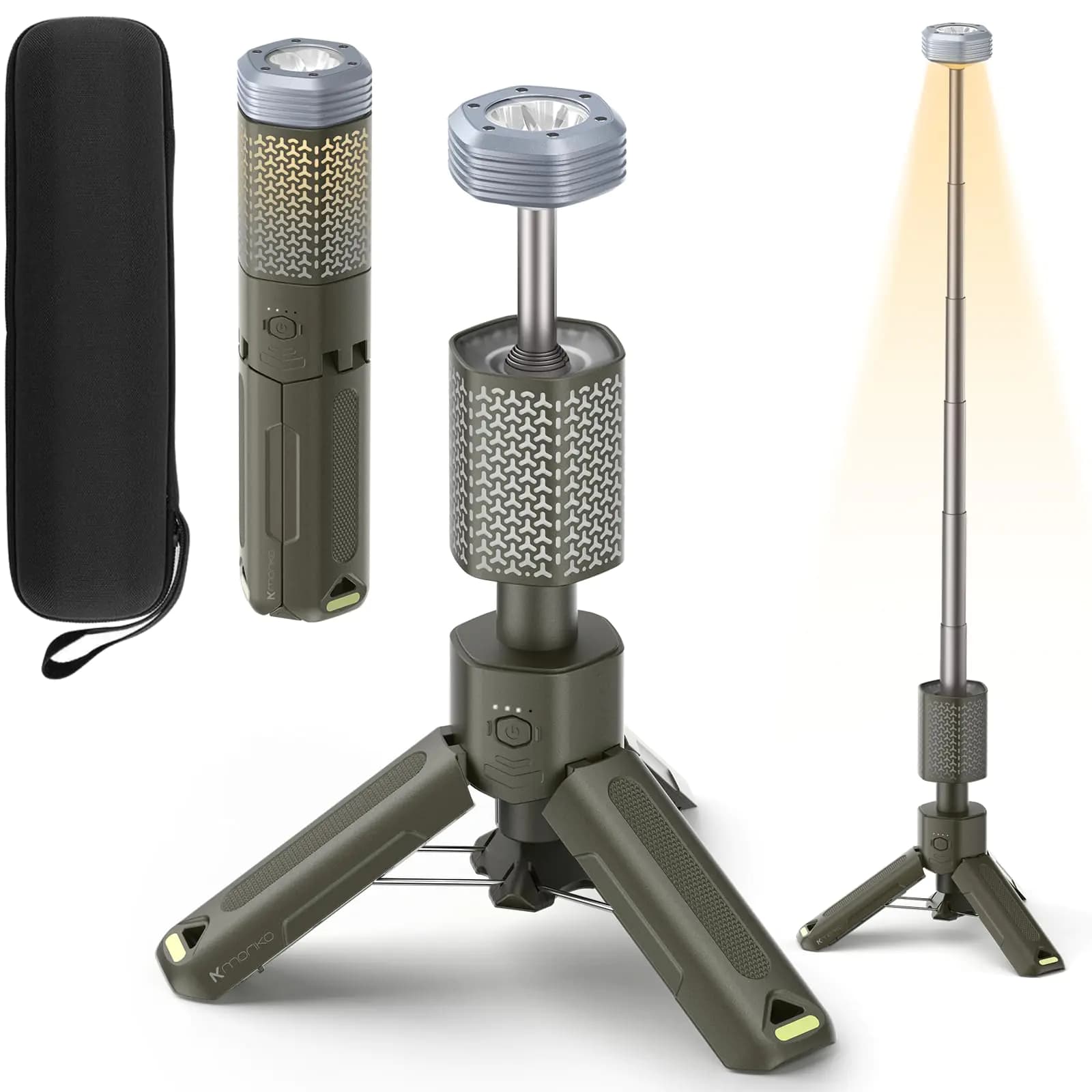 MORIKO Camping Lights Rechargeable Telescopic Portable Collapsible Magnetic Lantern Camping Essentials 10500mAh IP67 Waterproof LED Flashlights Camping Gear for Hiking Fishing Travel Emergency
