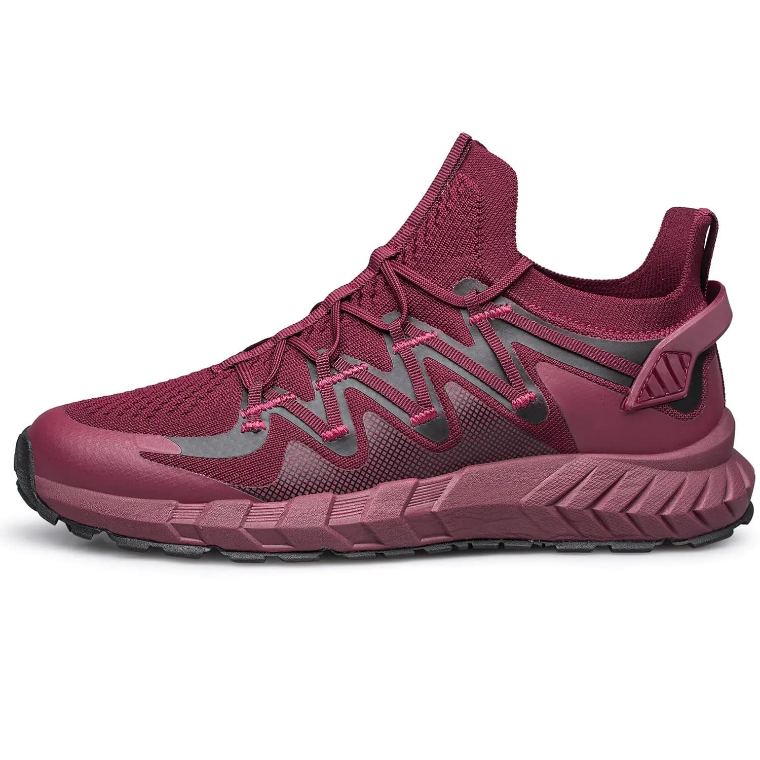 Mens Slip On Walking Shoes Blade Tennis Shoes Slip Resistant Running Shoes Lightweight Workout Shoes Breathable Fashion Sneakers Burgundy Size 11