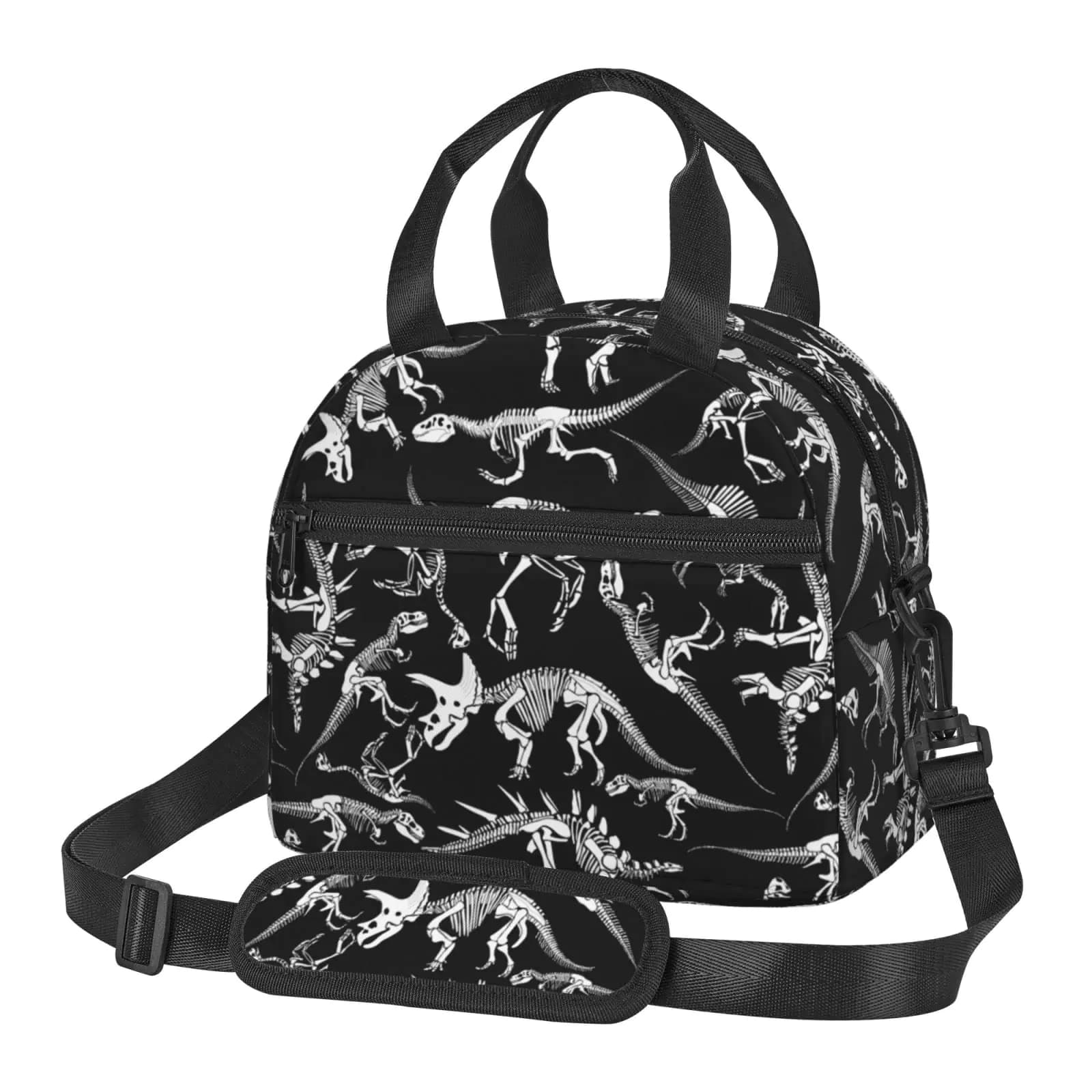 Dinosaur Insulated Lunch Bag With Shoulder Strap