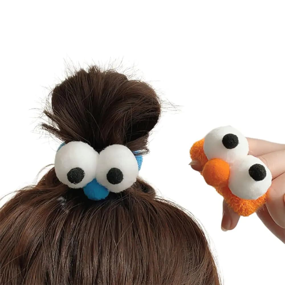 6PCS Big Eyes Funny Hair Ties Girls Daily Hair Accessories