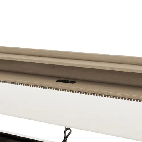 Twin Size Daybed With Drawers, Upholstered Daybed With Charging Station And LED Lights, White