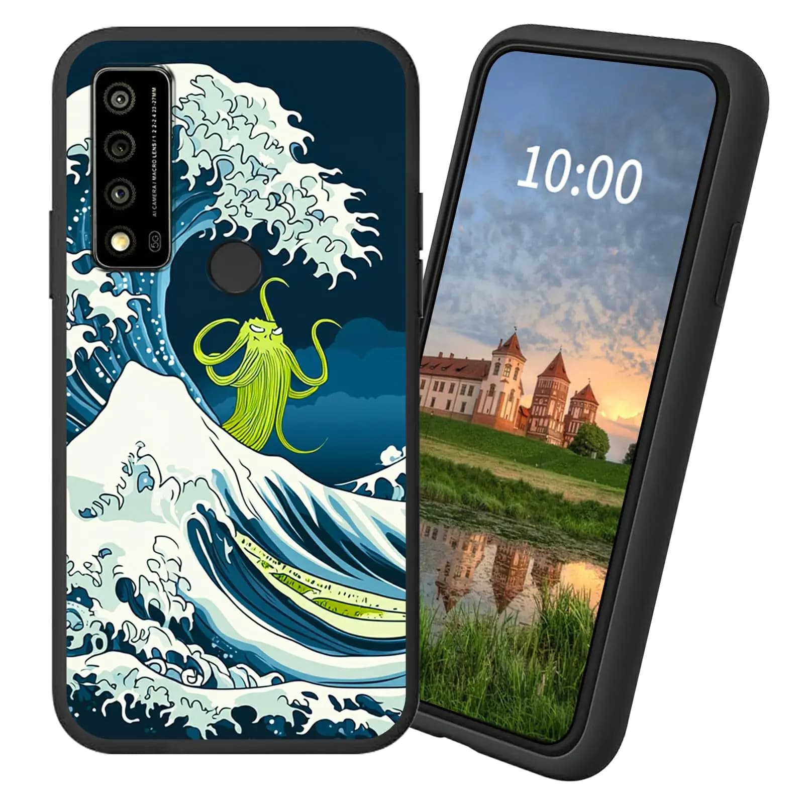 Dikoer for TCL 30 XE/TCL 30 V 5G Phone TPU Soft Matte Candy Cover Men Womens Cell Phone Accessories Bumper Shockproof Protection Case for TCL 30 XE 5G 6.52 Inch Wave Ocean