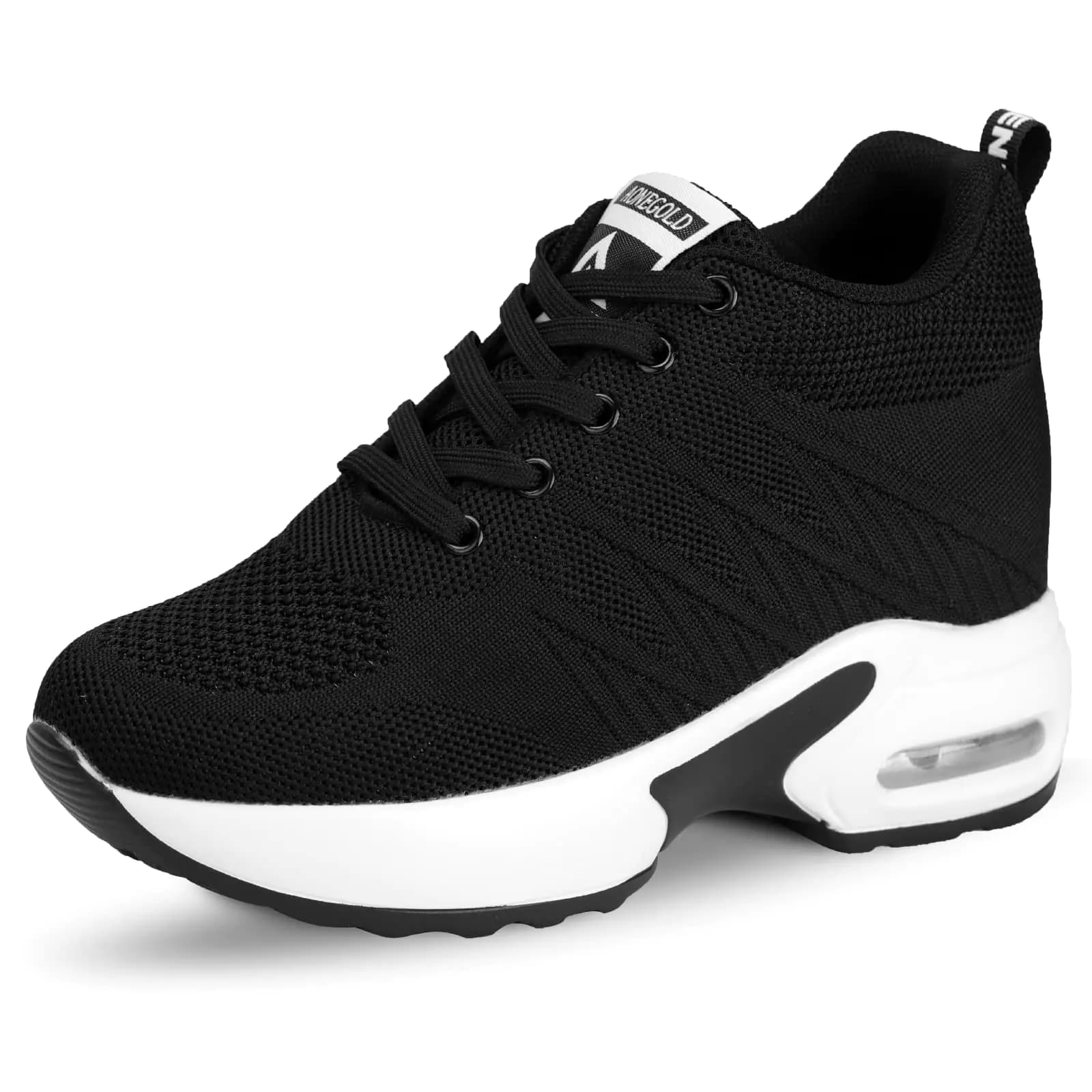 AONEGOLD Womens Wedge Sneakers Inner Heightening Walking Shoes Fashion Breathable Lightweight Air Cushion Casual Sneakers