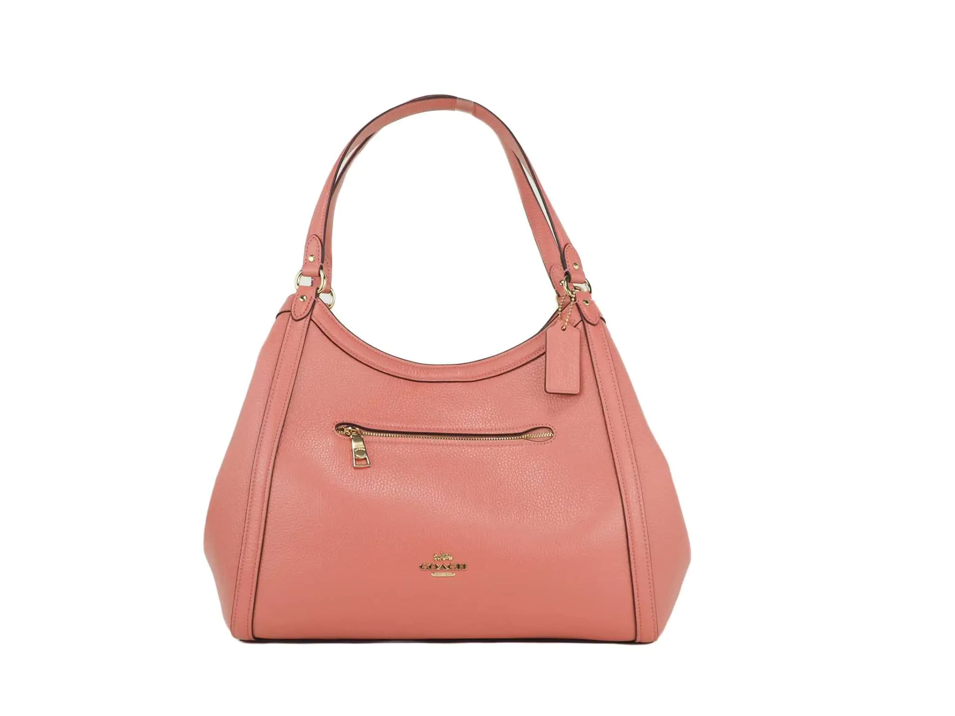 Coach Kristy Taffy Pebbled Leather Triple Compartment Shoulder Handbag