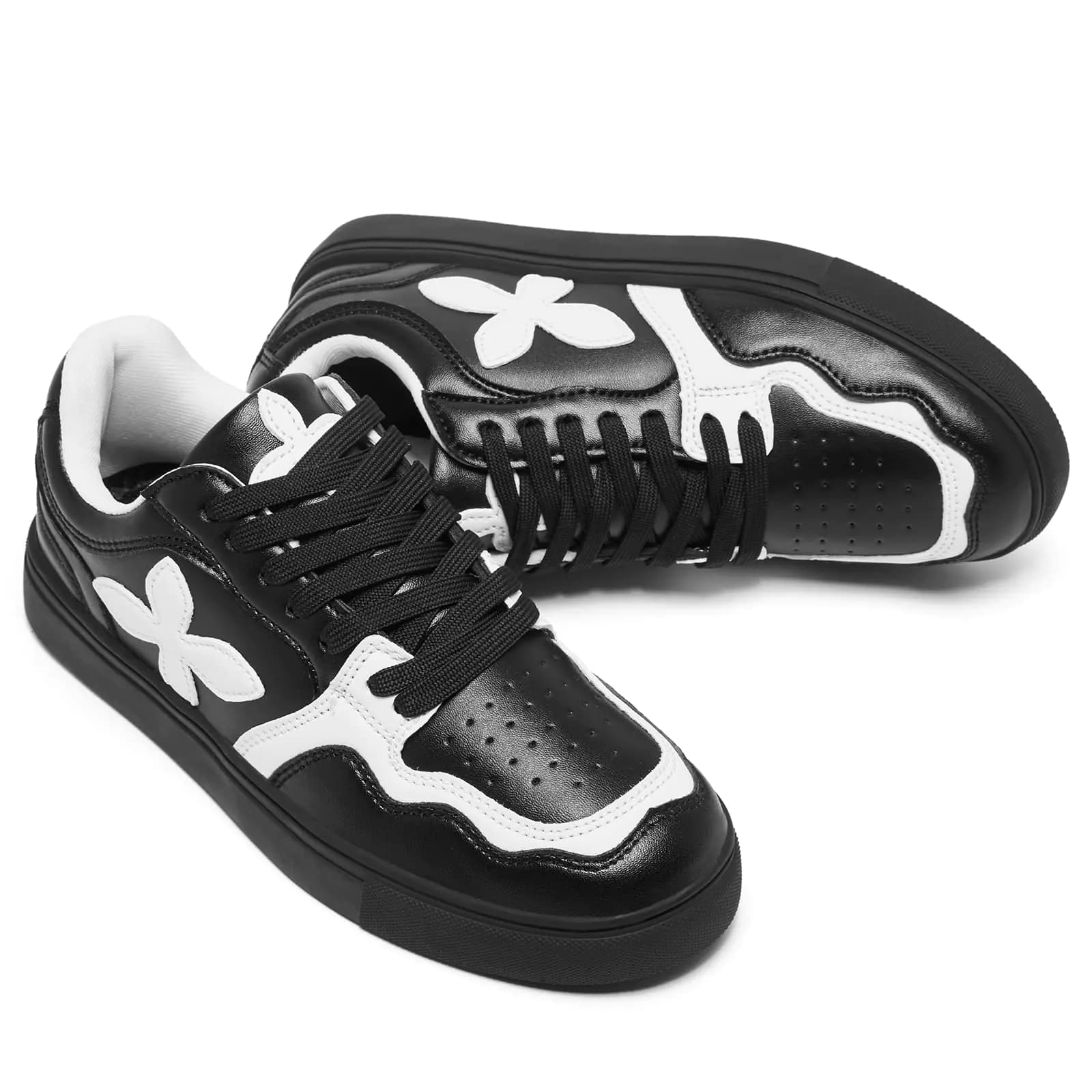 Womens Fashion Sneakers Walking Shoes for Women Classic Casual Sneakers & Outdoor Activities(Black Flower6)