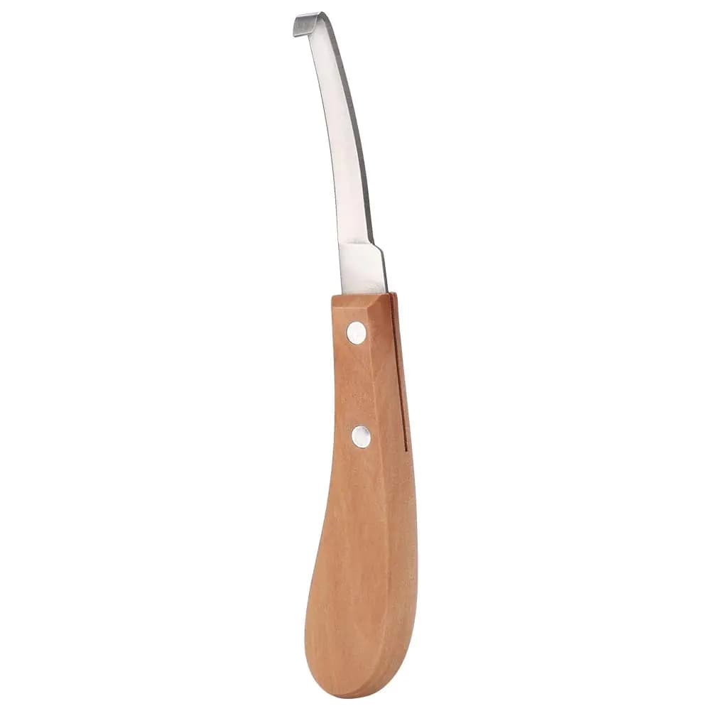 Sharper Hoof Knife Left or Right Hand Farrier Tools Carbon Steel Hoof Knife Trimming Tool for Cattle Horse Use 21.5cm / 8.5 Inch Length High Strength Not Easy to Break (one-line Left Hand)