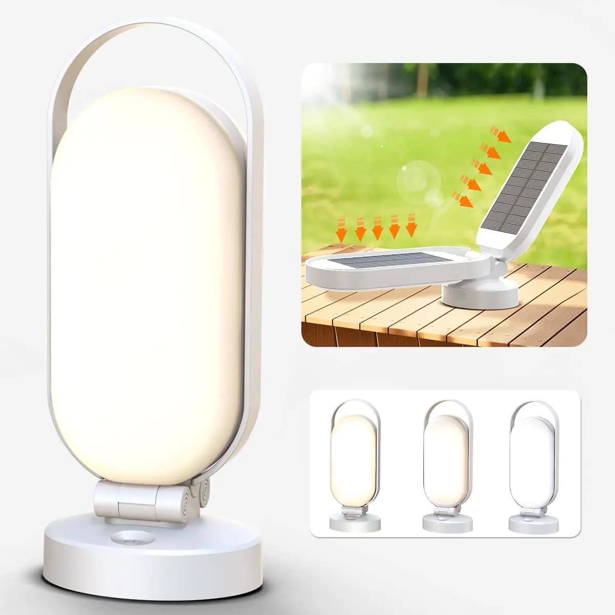 Bravzurg Rechargeable Solar Camping Lantern 5000mAh Battery Powered LED Light Foldable Dimmable Waterproof Camping Essentials Lamp for Power Outages Hurricane Camping Gear Emergency Indoor