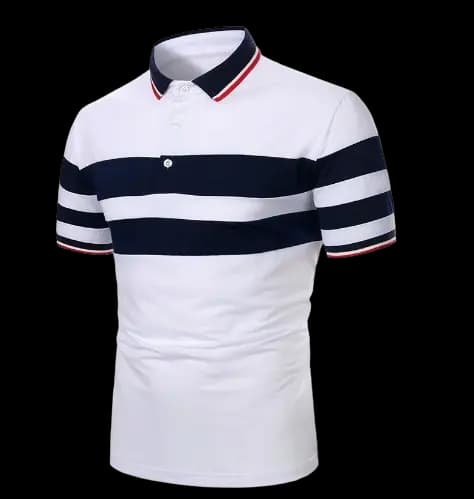Men's Short Sleeve Contrast Polo Shirt (New Clothing)