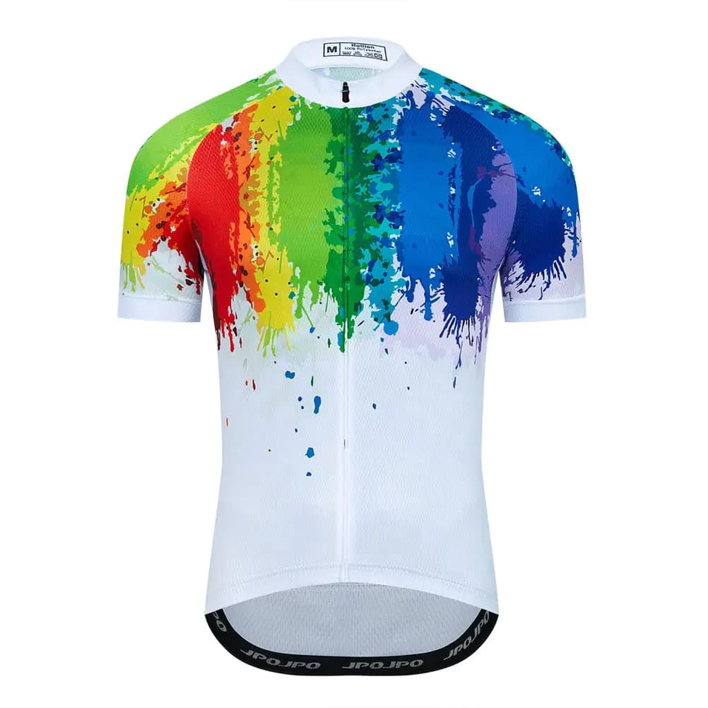 Colorful Cycling Jersey Men Short Sleeve Mountain Dirt Bike Shirt MTB Clothing Biking Gear Tops Riding Road Outfit BMX Clothes Bicycle Apparel Ciclismo Uniform 3XL