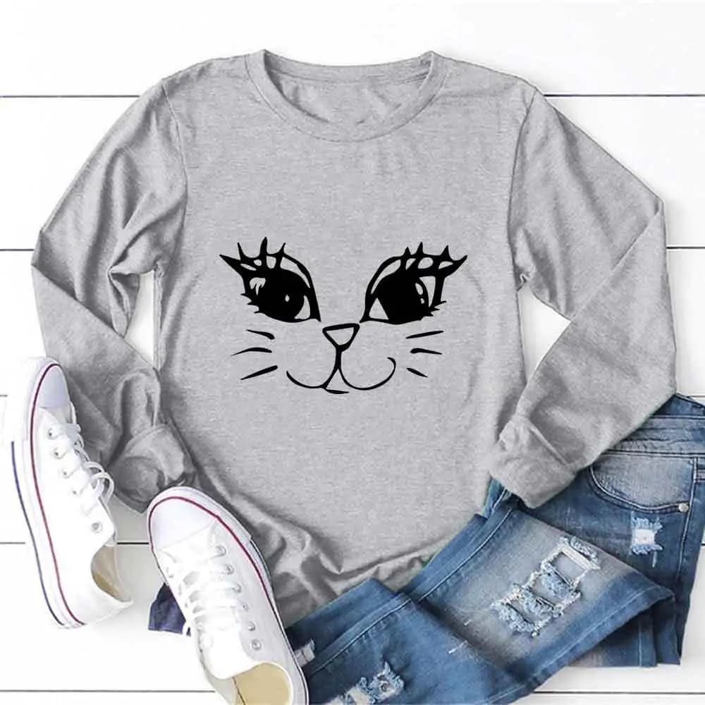 New Cross-border Women's Clothing with Cat Smiley Pattern