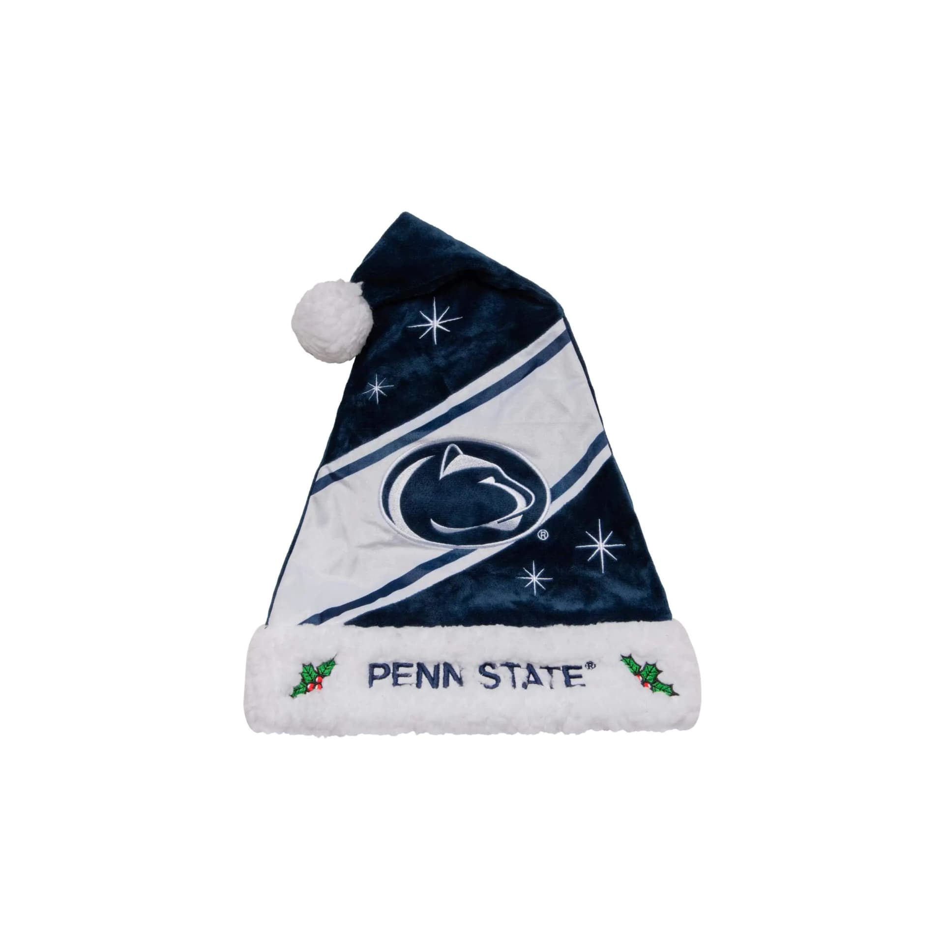 FOCO NCAA Penn State Nittany Lions High End Holiday Santa Hat CapHigh End Holiday Santa Hat Cap Team Color One Size
