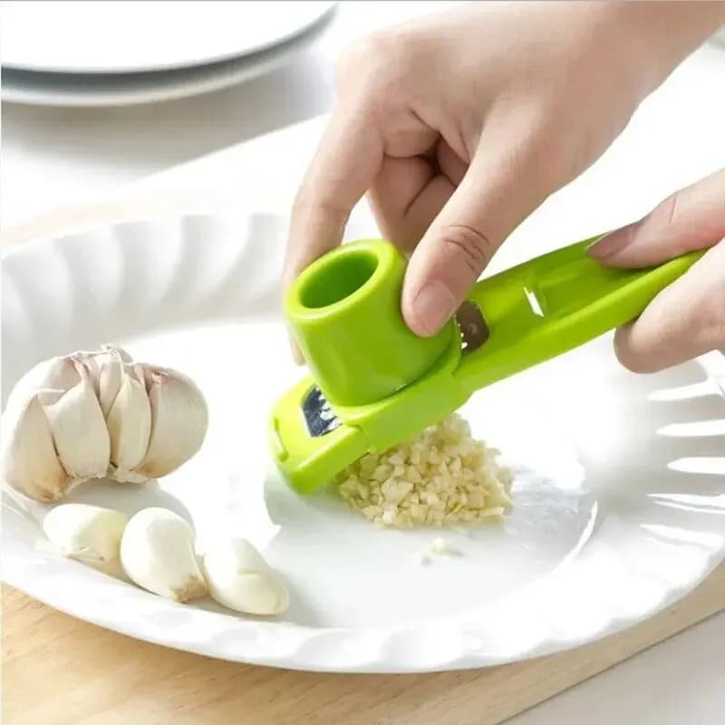 Mini Garlic Grinder Manual Press Green