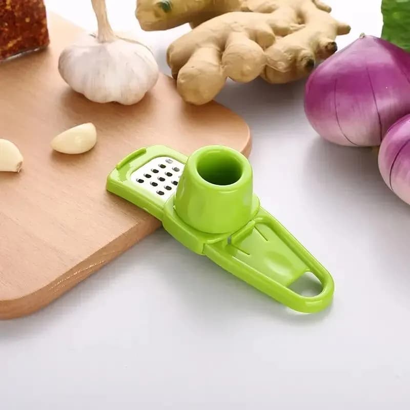 Mini Garlic Grinder Manual Press Green