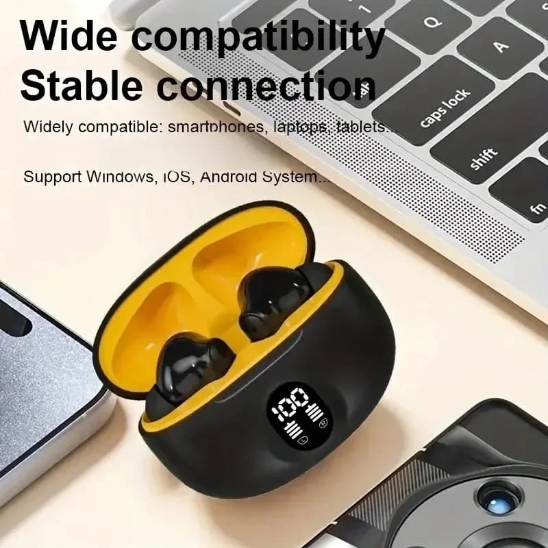 Wireless Bluetooth Earbuds With LED Display