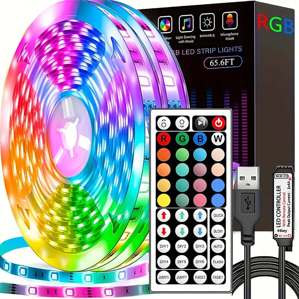 RGB LED Strip Lights with Remote Control