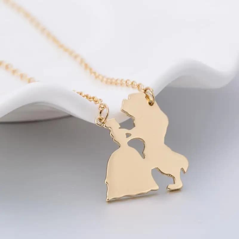 Beauty and the Beast Princess Pendant Necklace