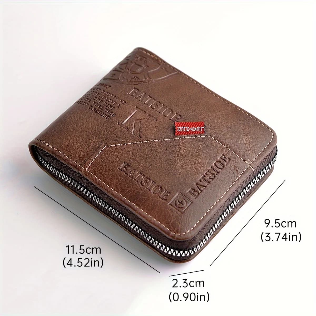 Men's PU Wax Leather Wallet with Coin Purse