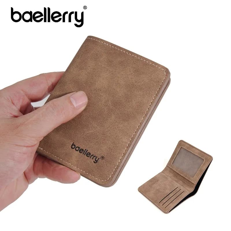 Baellerry Thin Sanded Leather Bifold Wallet