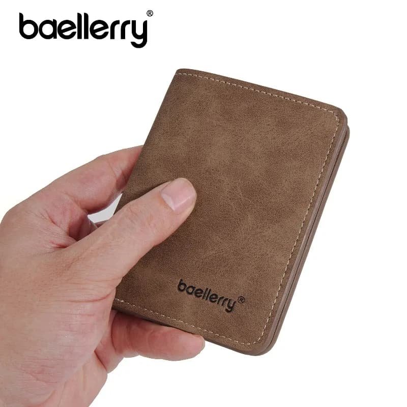 Baellerry Thin Sanded Leather Bifold Wallet