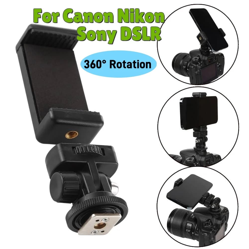 Phone Mount Camera Hot Shoe Adapter
