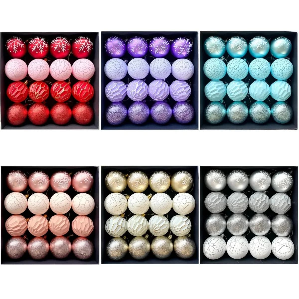 Colorful Christmas Tree Ornaments Set