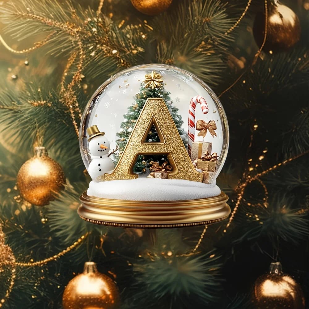 Christmas Tree Acrylic Family Portrait Ornament