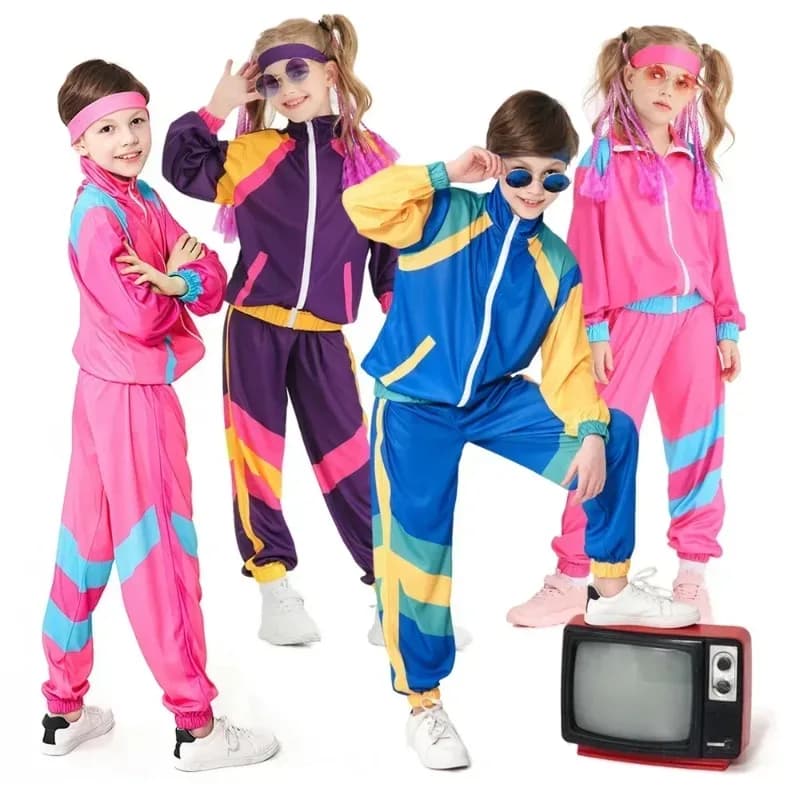 Retro Hippie Disco Rock Costume for Kids