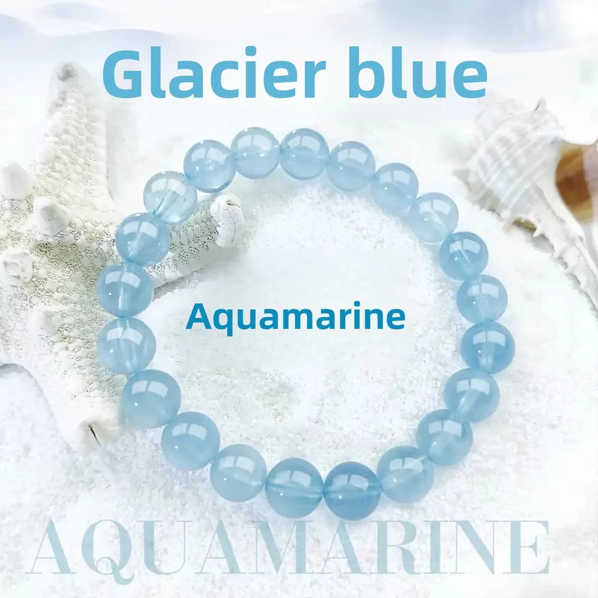 Natural Aquamarine Bracelet Five Elements