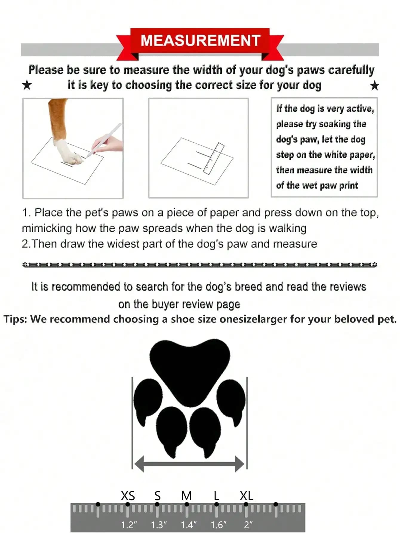 Dog Boots Waterproof Paw Protectors Large