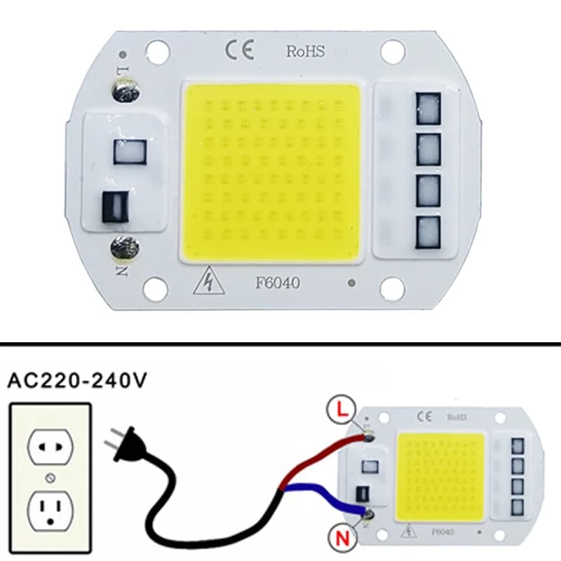 LED COB Chip Flood Light 10W-50W AC220V