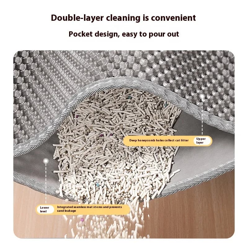 Cat Litter Mat Two-Layer Waterproof Non-Slip