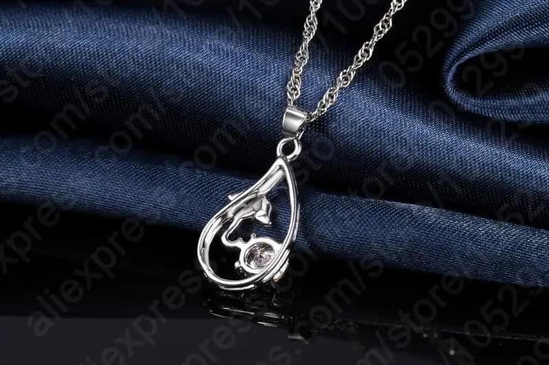 Wedding Bridal Jewelry Set Sterling Silver Necklace