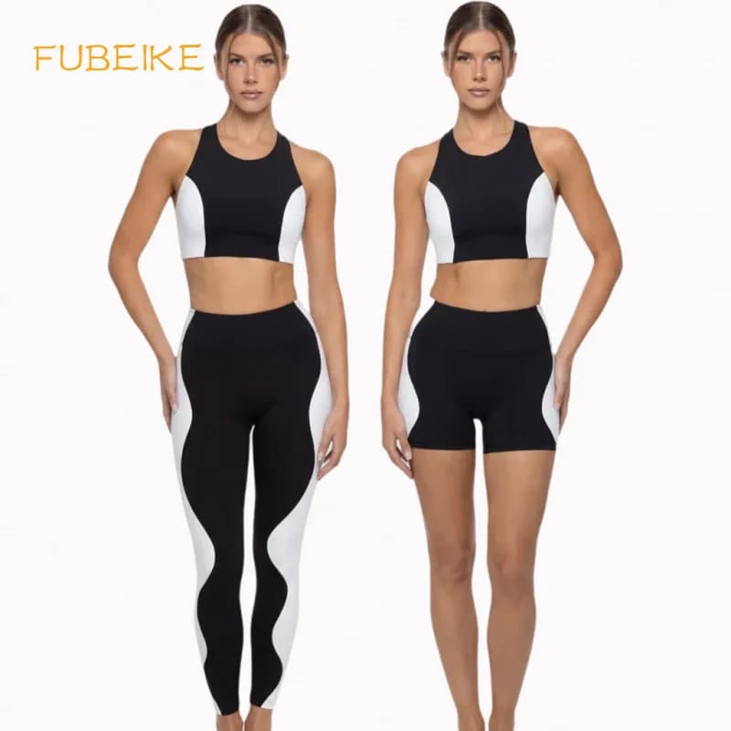 Fitness Yoga Crop Top High Waist Leggings Set