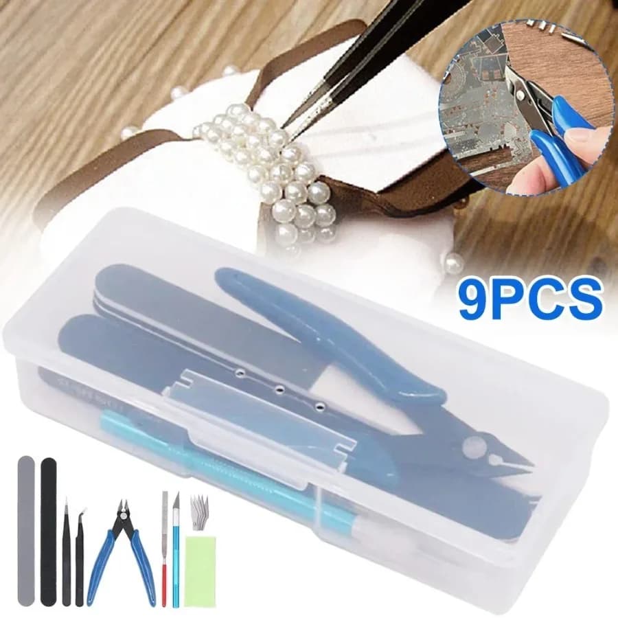 Model Car Assembly Tool Kit Scissors Tweezers