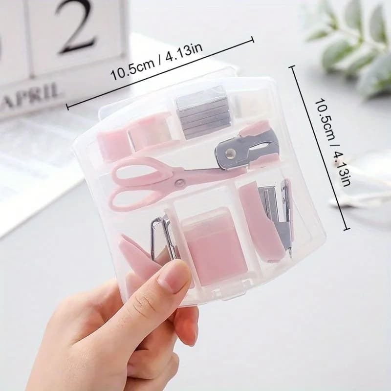 Mini Office Supplies Set with Portable Case
