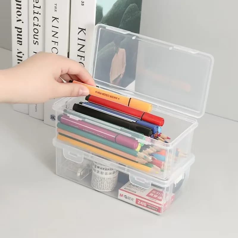 Large Transparent PP Storage Boxes with Safety Covers