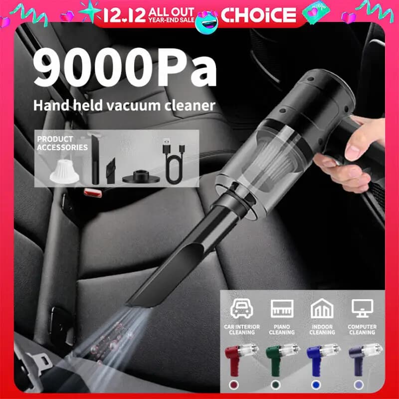 Handheld Cordless Car Vacuum With Dual Blowing