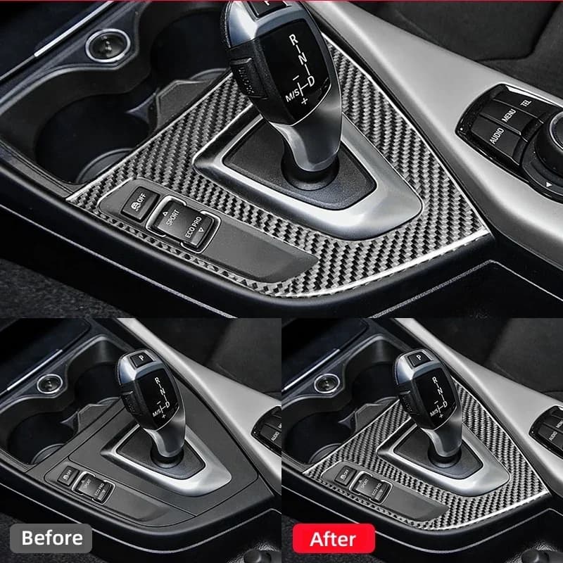 Carbon Fiber Gear Shift Panel Trim Cover