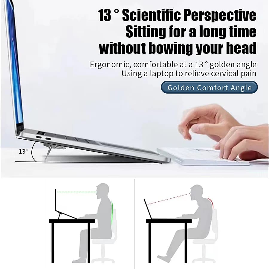 Portable Laptop Stand with Keyboard Support