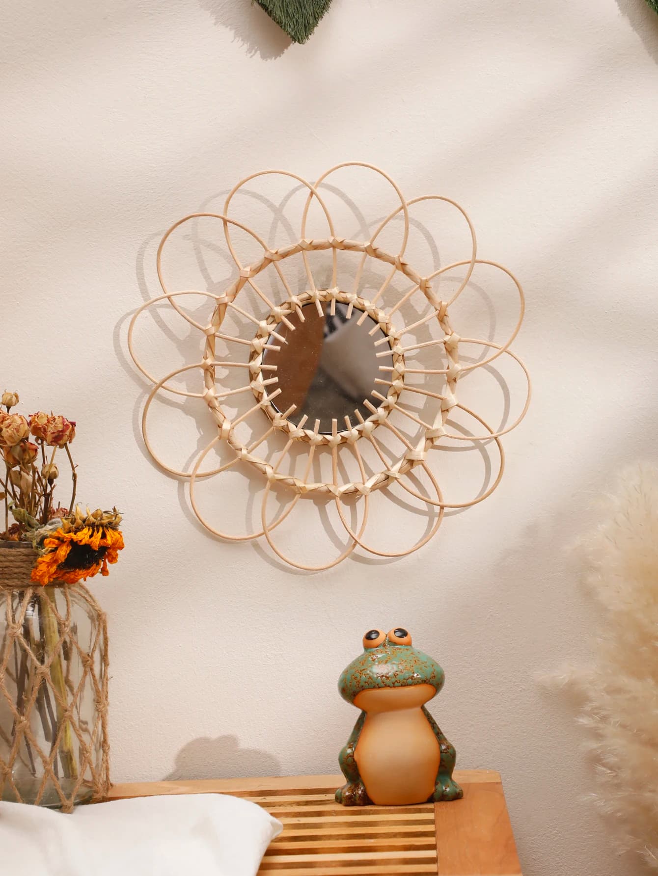 Hand Woven Decorative Mirror Wall Art