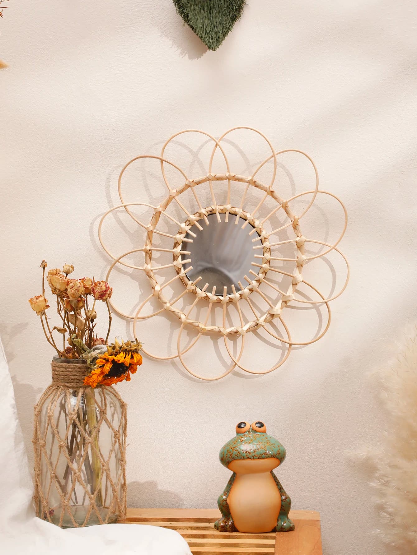 Hand Woven Decorative Mirror Wall Art