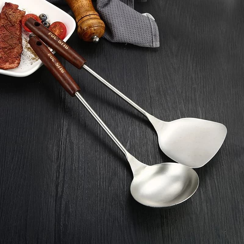 Kitchen Wok Spatula And Ladle Tool Set