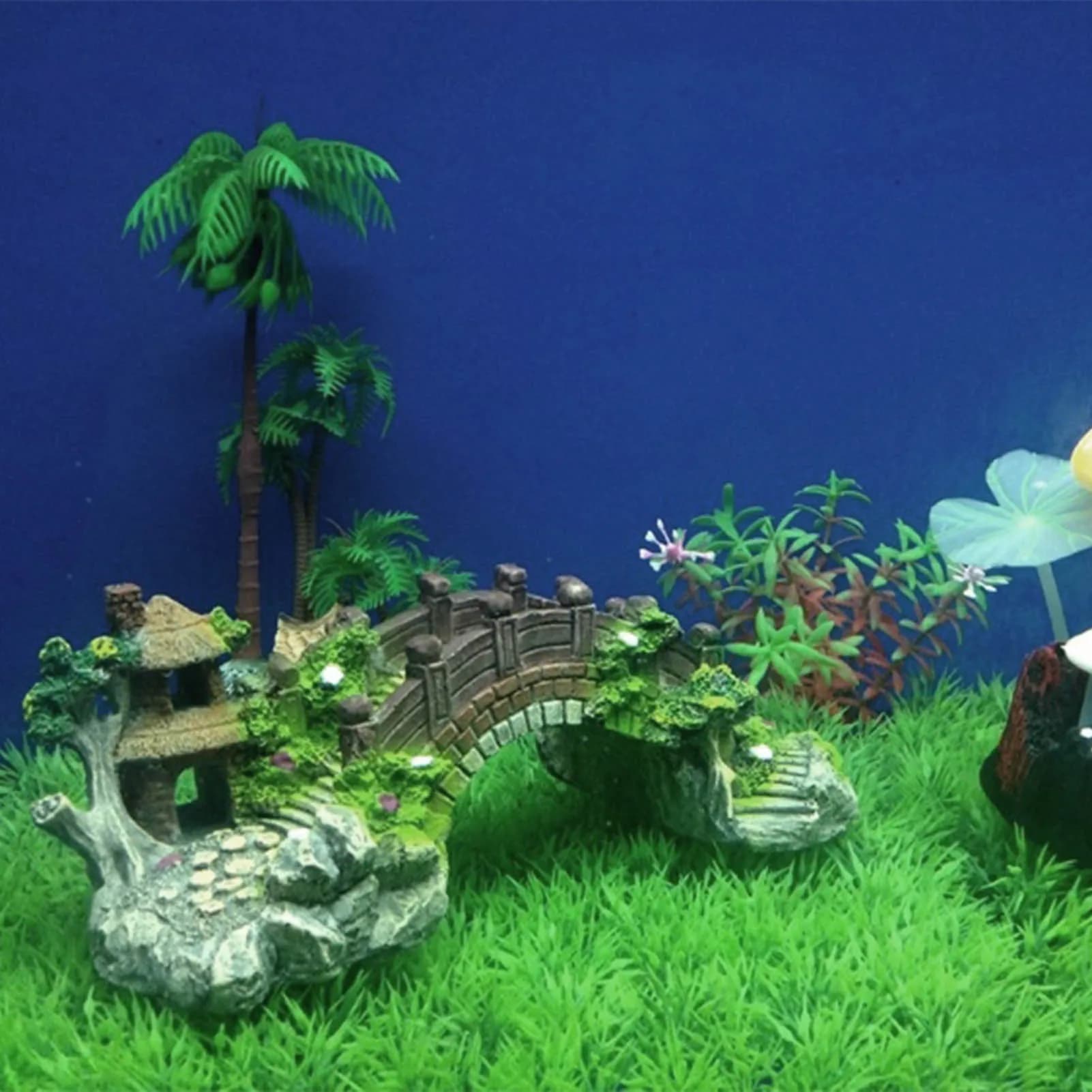 Fish Tank Resin Bridge Aquarium Decoration