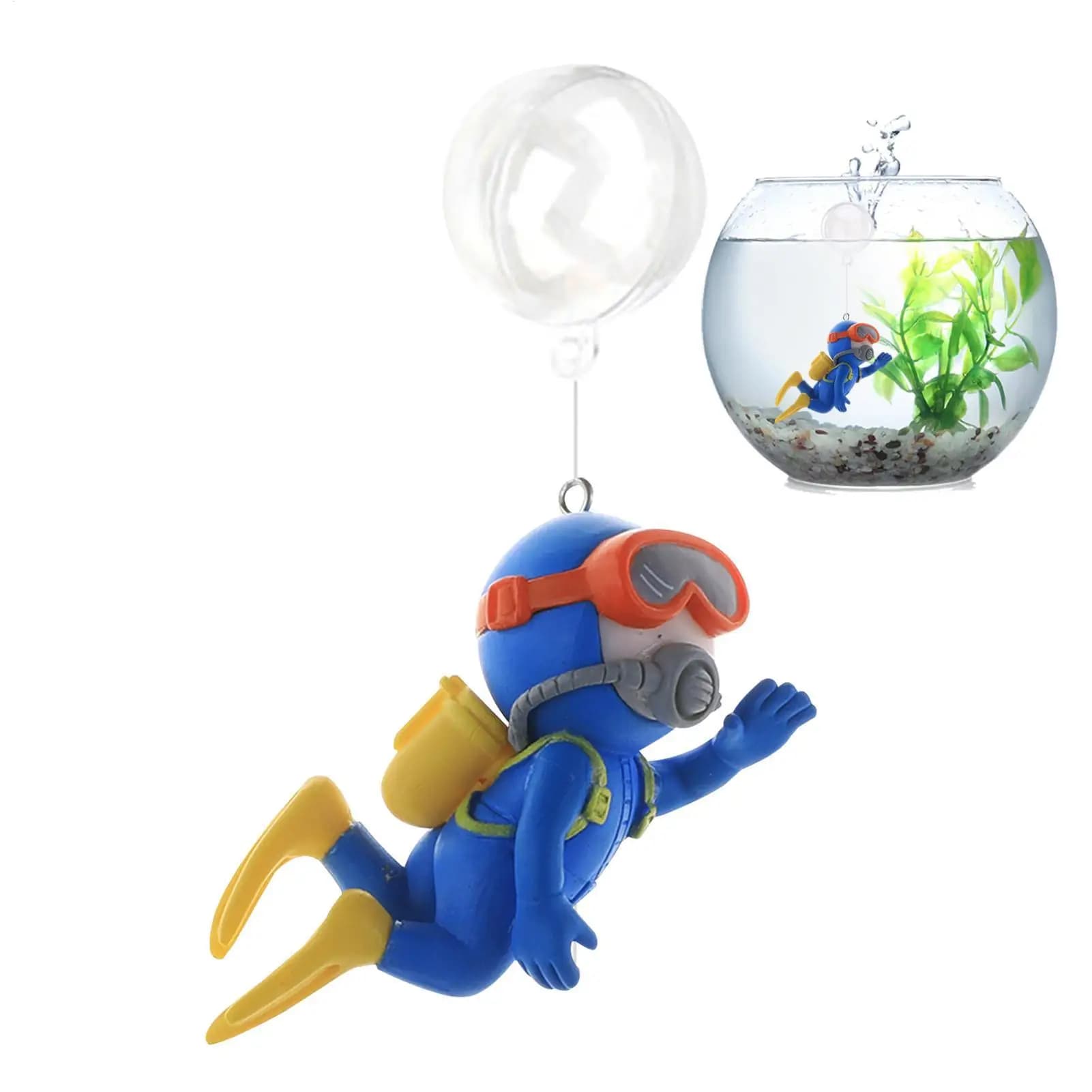 Aquarium Floating Diver Figurine Decorations
