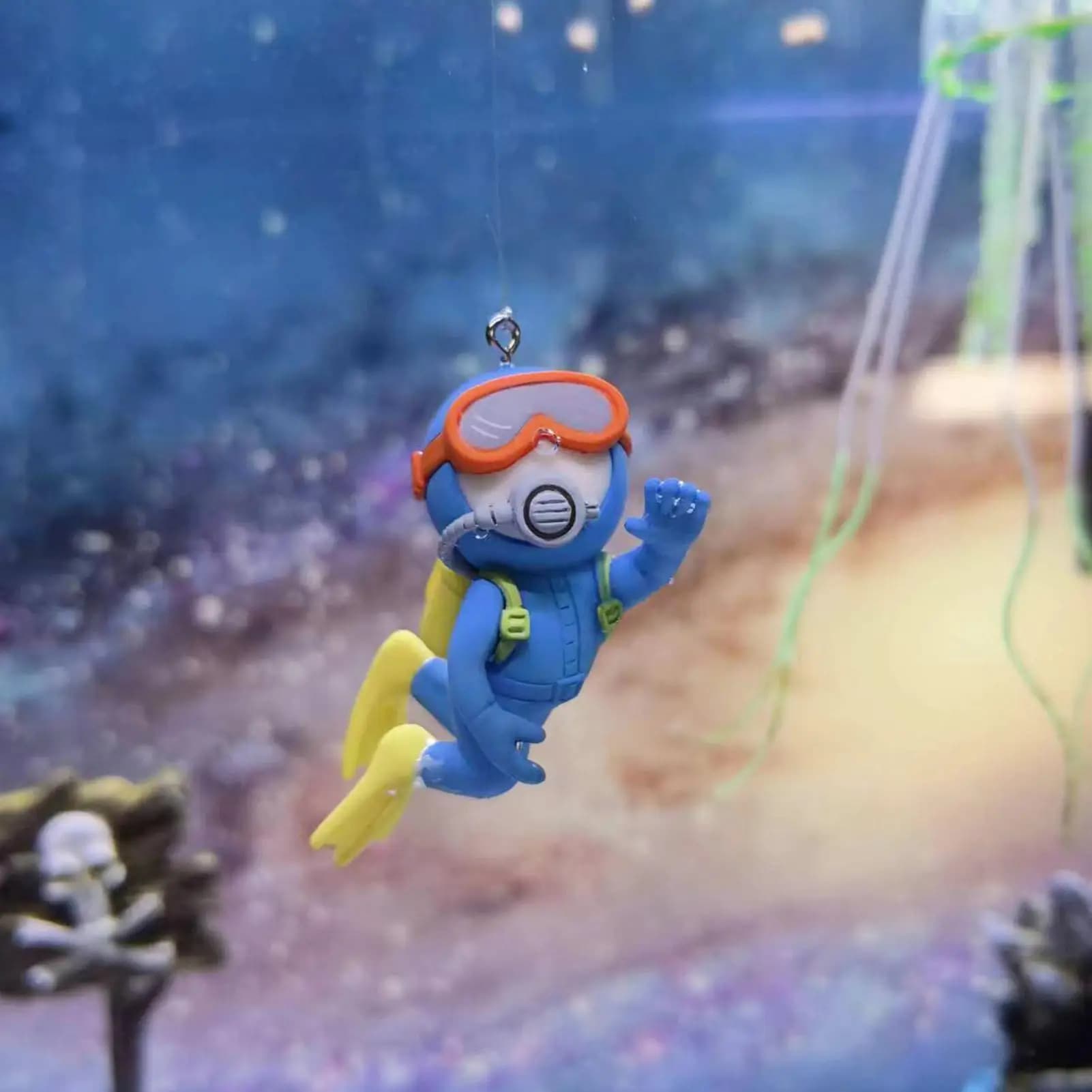 Aquarium Floating Diver Figurine Decorations