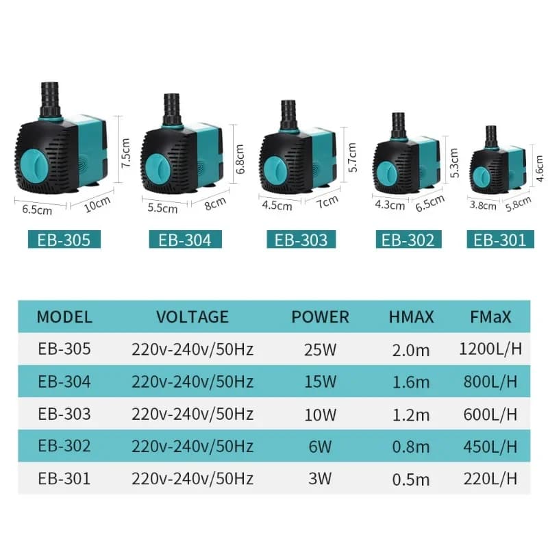Fish Tank Submersible Water Pump Filter