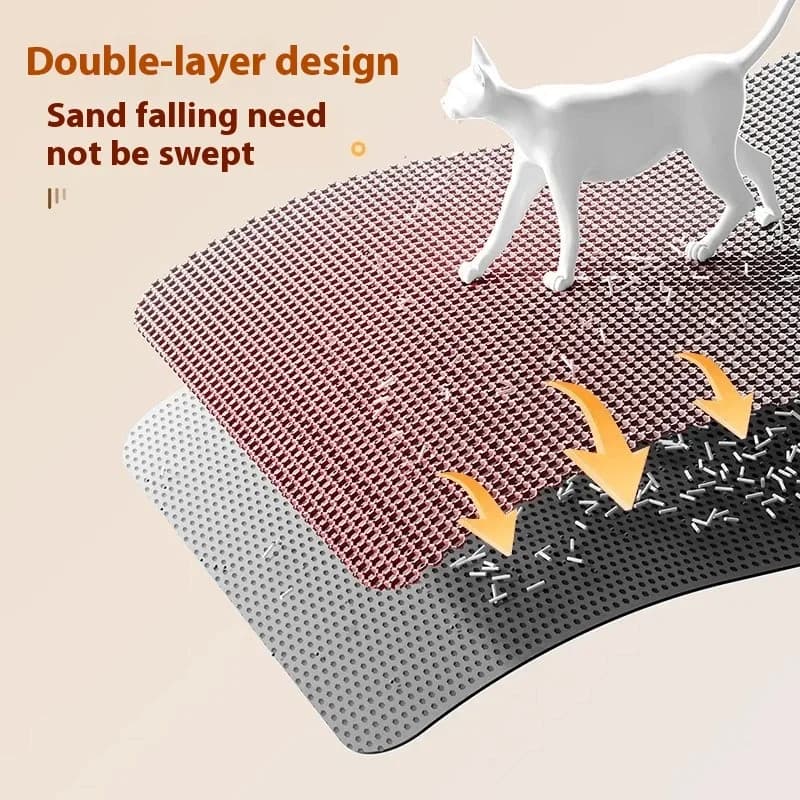 Cat Litter Mat Waterproof Two Layer Non-Slip